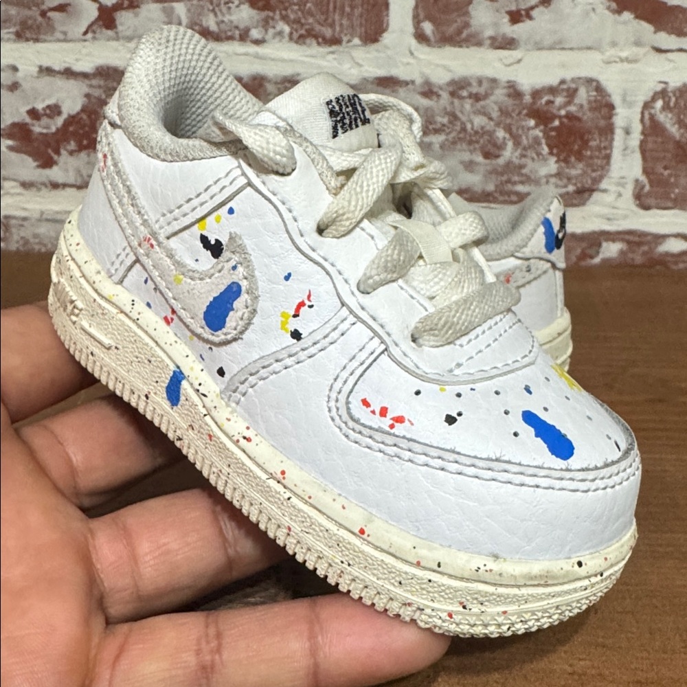 Nike Toddler Air Force 1 LV8 Paint Splatter Low Shoes Size 5c